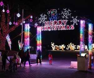 Take a stroll through the holiday lights at Moody Gardens. Photo courtesy of Moody Gardens