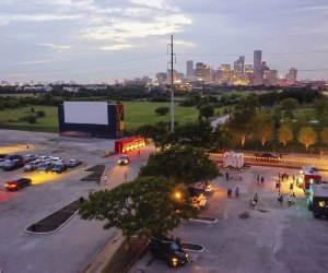 Take movies outside with a drive-in theater in Houston. Photo courtesy of the MoonStruck Drive-In