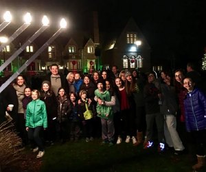 Join the Moorestown community for the lighting of the lawn menorah. Photo courtesy of The Chabad Center 