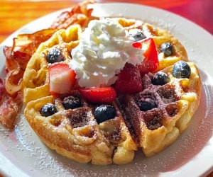 Tuck into a fluffy waffle or another delectable option during Mother's Day brunch at Toast Coffeehouse's trio of Long Island Locations.