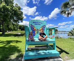 25 summer day trips from Orlando: big blue chair at Grantham Point