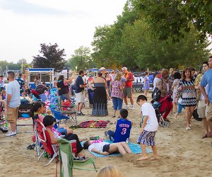 Catch an outdoor showing of Beauty and the Beast at Movies in the Sand in Mamaroneck. Photo courtesy of the event