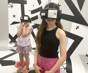 My kids LOVED exploring the pyramids of ancient Egypt by way of the Horizon of Khufu VR tour. Photo by Melanie Preis