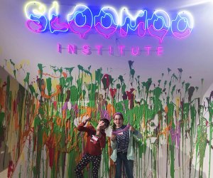 Sloomoo Institute Atlanta, which opened late 2022, allows visitors to get down and dirty with slime. Lots and lots of slime. Photo by author