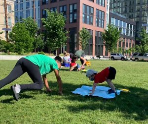 My Gym Hoboken has taken the gym class to the outdoors! Photo courtesy of the gym.