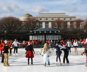 The popular Sculpture Garden Ice Rink returns November 19, 2021. Photo courtesy of The National Gallery of Art, Sculpture Garden