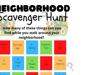 Neighborhood Scavenger Hunt printable template