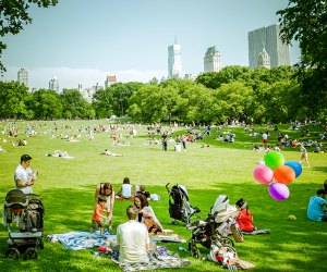 Spread a picnic, throw a party, and just enjoy the view from Sheep Meadow during a visit to Central Park with kids. Photo via Flickr by ep jhu