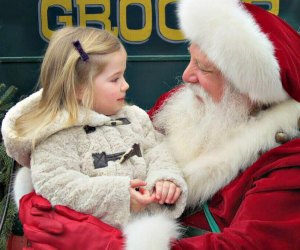 Kids can have a chat with Santa during the Holiday Stroll and tell him everything they want for Christmas. Photo courtesy of New Canaan Chamber of Commerce