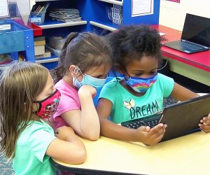 The Suffolk JCC provides children with a safe place to do online virtual learning and the opportunity to participate in fun activities. Photo courtesy of the JCC
