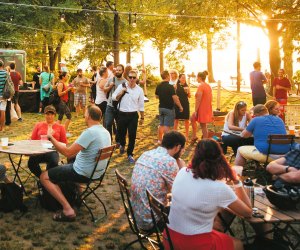 Boston Breweries: Image of Night Shift Boston brewery-sponsored beer garden at the Owl'sNest.