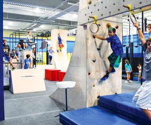 Climb aboard for fun indoor birthday party places for kids in Connecticut! Parkour Birthday Party photo courtesy of Chelsea Piers