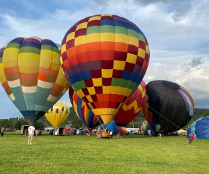 Watch the skies above for colorful hot air balloons, or drop in to the Warren County Farmers Fair Balloon Fest to take a tethered ride. Photo by Giulia Grotenhuis