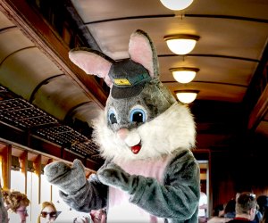 The Easter Bunny rides the rails with you on the Black River & Western Railroad's Easter Bunny Express. Photo courtesy of the railroad