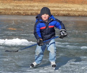 Winter sports in New Jersey: Pond ice skating at Shark River Park