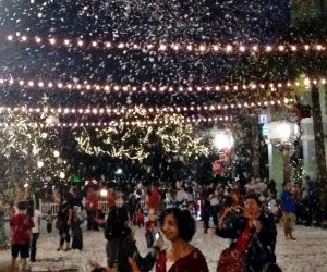'snow' flurries in the town of Celebration Florida