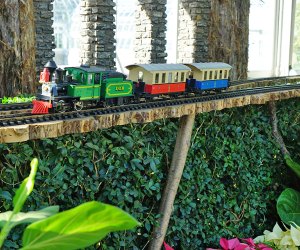 The NYBG Holiday Train Show is a winter wonderland with enchanting trains and twinkling cityscapes. Photo by the author