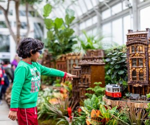 November school holidays things to do in New Jersey with kids: NYBG Holiday Train Show