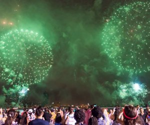 Get an up-close view of the fireworks courtesy of the 34th Street Helipad's Front Row Fireworks celebration complete with live music, food, beverages, and great views of the Macy's fireworks. Photo courtesy of the event 