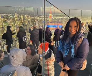 Get a birds eye view of the skyline from the Edge observation deck at Hudson Yards. Plan a visit near sundown to watch the city lights come to life. Photo by Jody Mercier