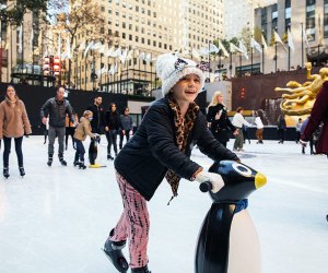 Things to do in Midtown Manhattan with kids: the Rink at Rockefeller Center.