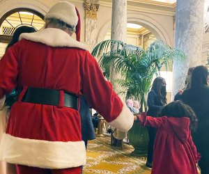 Head to The Plaza for a classic holiday tea, and a memorable visit with the season's biggest celebrity. Photo by author