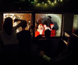 Wave to Santa as you pass by the North Pole aboard the Catskill Mountain Railroad Christmas train ride. Photo courtesy of the Catskill Mountain Railroad