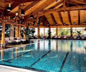 Kids will flip for the expansive pool at Mohonk Mountain House, while parents relish its relaxing, spa-like surroundings. 