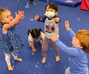 It's always a fun time with bubbles at Elliot's Gymnastics. 