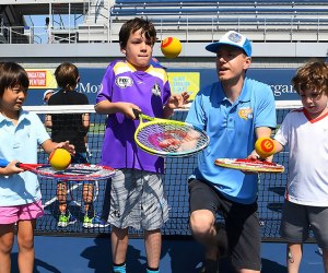 Arthur Ashe Kids Day starts with a free grounds festival featuring tennis clinics and skills challenges for all ages on the US Open courts. Photo courtesy of the US Open