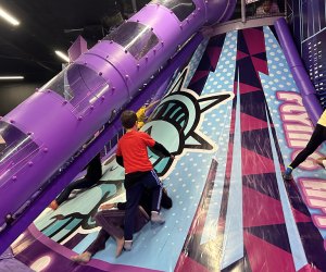 New indoor playground Flying Apple opens in Bed-Stuy: Kids climbing the walls