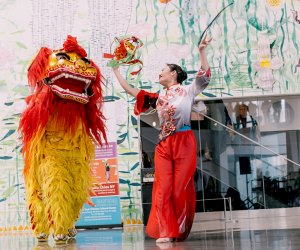 Celebrate the Year of the Rabbit with folk dances, the lion dance, and traditional arts and crafts at the Queens Museum. Photo courtesy of the museum