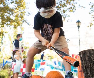 Bring your jack-o-lantern or uncarved pumpkin to Hudson River Park for its annual pumpkin smash event. Photo courtesy of Hudson River Park