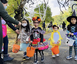 Tiny trick-or-treaters are invited to show off their Halloween costumes at the Queens Botanical Garden. Photo courtesy of the garden