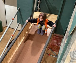 Brooklyn Children's Museum's In the Works: Girl on the slide