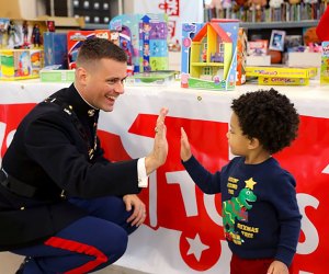 The Toys for Tots Foundation bring Christmas joy to children in need. Photo courtesy of the Marine Toys for Tots Foundation