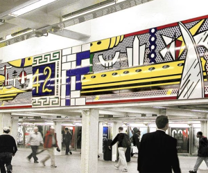Things To Do in Midtown West with Kids: "Times Square Mural" (2002) by Roy Lichtenstein at Times Sq-42 St. Photo: Rob Wilson