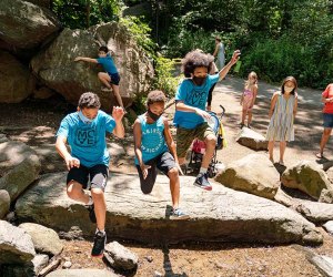 teens/youth doing parkour outdoors