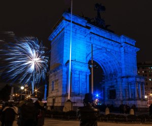 Brooklyn's Grand Army Plaza hosts a festive New Year's Eve celebration for the whole family. Photo by Andrew Gardner