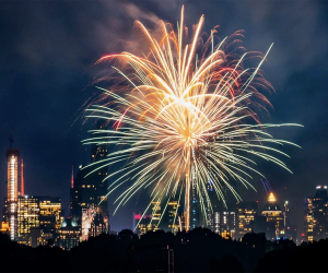 A Central Park fireworks show lights up the sky on New Year's Eve. Photo courtesy of Central Park