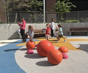 Pacific Park Playground in NYC: Bouncy balls