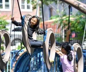 Big kids can burn off plenty of energy at the multi-level Astoria Heights Playground. Photo courtesy of NYC Parks 