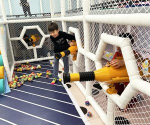 Indoor playground Rainbow Playpace: Ball blasters allow for active play