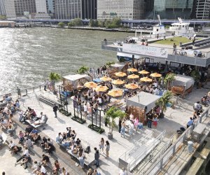 Outdoor dining at the Watermark Restaurant.