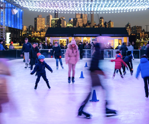 Celebrate Hanukkah at the newly opened, FREE Seaport Ice Skating Rink! Photo courtesy of The Seaport 