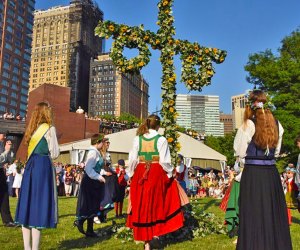 Enjoy the annual Swedish Midsummer in celebration of the summer solstice. Photo courtesy of Battery Park City Authority