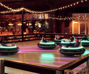 Punky, nostalgic bumper cars are popping-up at The Standard Plaza. Photo courtesy of The Standard