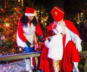 The historic Dutch-American Lott farmhouse welcomes families to meet Sinterklaas during its Christmas tree lighting. Photo courtesy of the  house