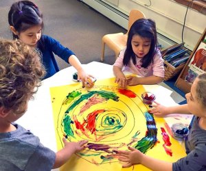 Nature inspires art at Columbus Preschool. Photo courtesy of the school