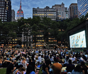 Nothing says summer quite like a movie under the stars in the heart of NYC at Bryant Park's Movies Under the Stars. Photo by Angelito Jusay
